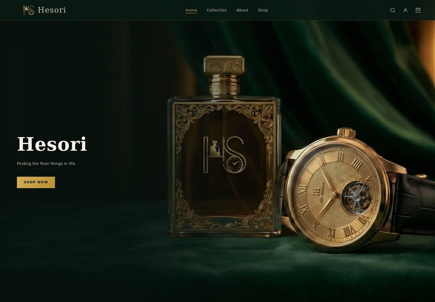Hesori — luxury brand website